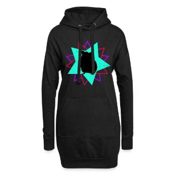 Chinchilla - Hoodie-Kleid - Schwarz - Vorne