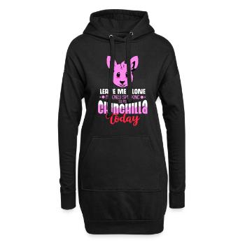 Chinchilla Geschenk Südamerika Nagetier Haustier - Hoodie-Kleid - Schwarz - Vorne