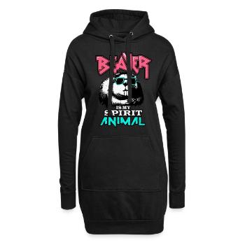 Biber - Sweat-shirt à capuche long Femme - noir - Devant