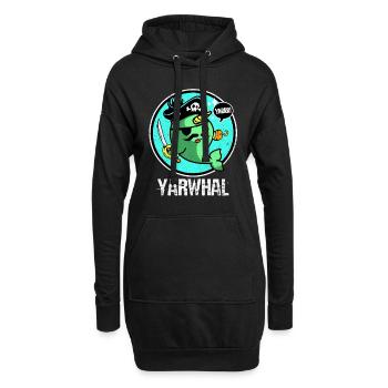 Narwal - Hoodie-Kleid - Schwarz - Vorne