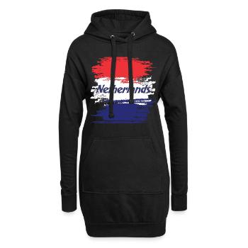Pays-Bas Hollande - Sweat-shirt à capuche long Femme - noir - Devant