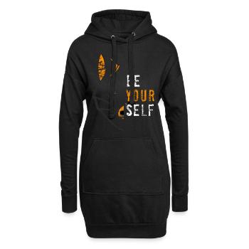 Fuchs - Hoodie-Kleid - Schwarz - Vorne