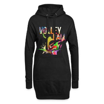 Cadeau de sport d'équipe de volleyball de plage de volleyball - Sweat-shirt à capuche long Femme - noir - Devant