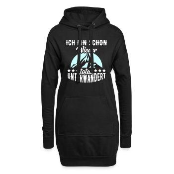 Wanderlust - Shirt Sport Berge Wanderlust Geschenk - Hoodie-Kleid - Schwarz - Vorne
