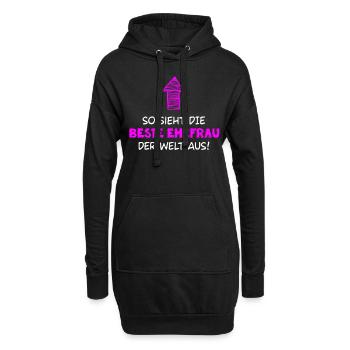 #1 Beste Ehefrau der Welt - Hoodie-Kleid - Schwarz - Vorne