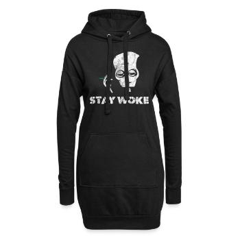 étranger - Sweat-shirt à capuche long Femme - noir - Devant