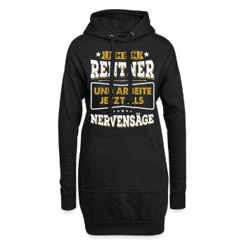 Lustiges Ruhestand Rente Nervensäge Fun Geschenk - Hoodie-Kleid - Schwarz - Vorne