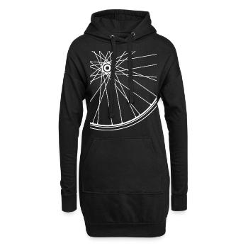 Fahrrad Rad Speiche Felge Rennrad Mountainbike BMX - Hoodie-Kleid - Schwarz - Vorne