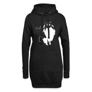 Collie - Hoodie-Kleid - Schwarz - Vorne