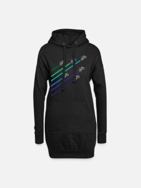 Fahrrad Mountainbike BMX Radsport Rennrad - Hoodie-Kleid - Schwarz