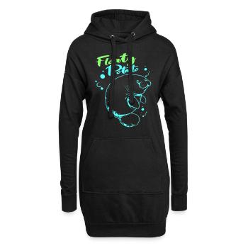 Laque de dugong sanglier Sirenia Manatee - Sweat-shirt à capuche long Femme - noir - Devant