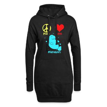 Laque de dugong sanglier Sirenia Manatee - Sweat-shirt à capuche long Femme - noir - Devant