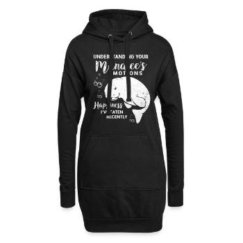 Vaches de mer - Sweat-shirt à capuche long Femme - noir - Devant