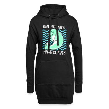 Laque de dugong sanglier Sirenia Manatee - Sweat-shirt à capuche long Femme - noir - Devant