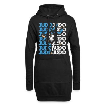 Judo - Hoodie-Kleid - Schwarz - Vorne