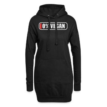 Végétalien végétalien - Sweat-shirt à capuche long Femme - noir - Devant