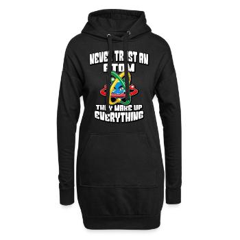 Physique Geek - Sweat-shirt à capuche long Femme - noir - Devant