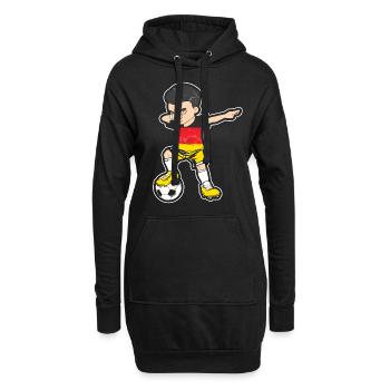 Football Football Allemagne Fan - Sweat-shirt à capuche long Femme - noir - Devant