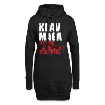Krav Maga - Sweat-shirt à capuche long Femme - noir - Devant