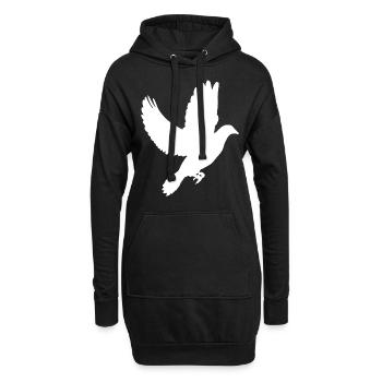 colombe - Sweat-shirt à capuche long Femme - noir - Devant