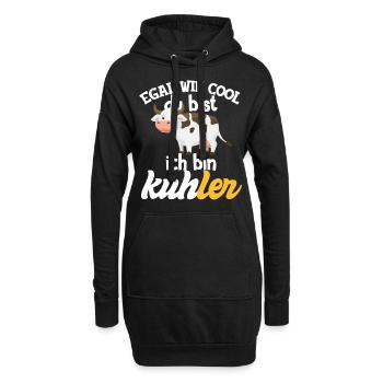Geschenk für Milchbauer ich bin kuhler Kuh Milch - Hoodie-Kleid - Schwarz - Vorne