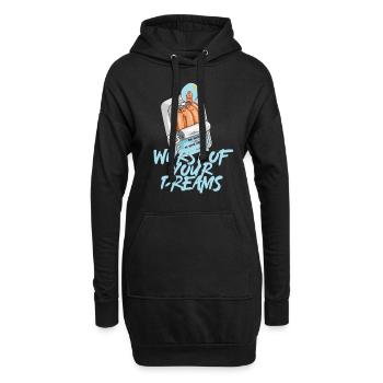 Wurst deiner Träume im Urlaub am Strand erleben - Hoodie-Kleid - Schwarz - Vorne