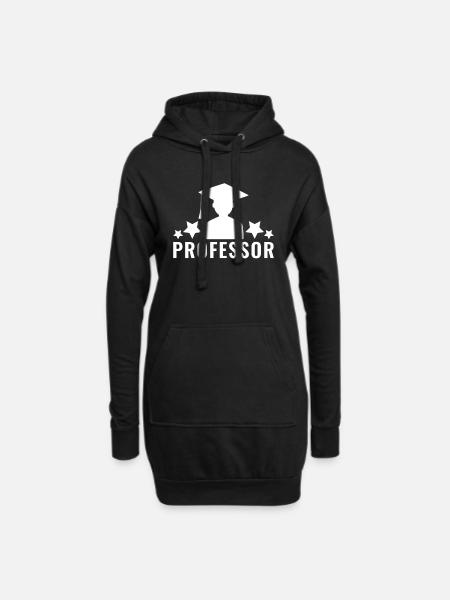 Professor - Hoodie-Kleid - Schwarz