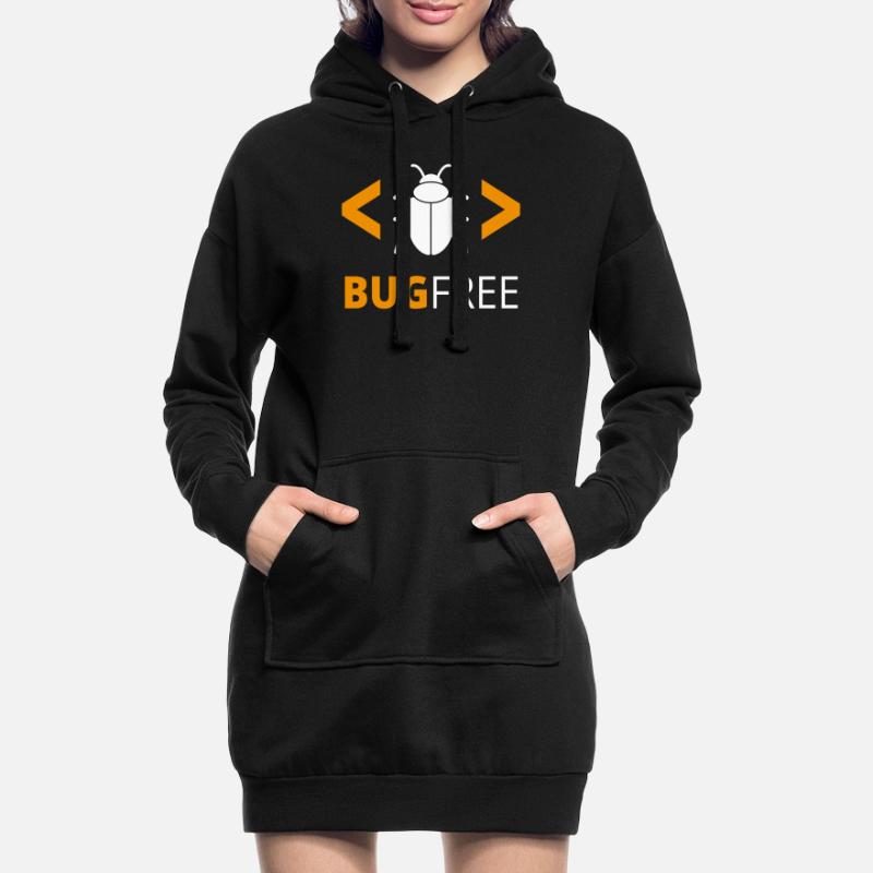 Bugfree Fehlerfrei Programmierer Code Geek Hoodie-Kleid