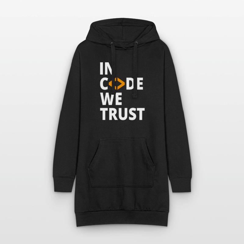 In code we trust programmer Geek Coding Nerd Hoodie Dress