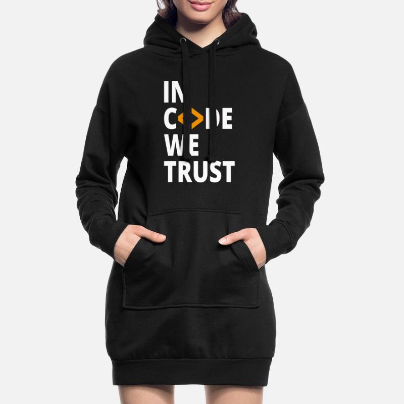 In code we trust programmer Geek Coding Nerd Hoodie Dress