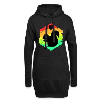 Écureuil noix noix chipmunk squirrel cadeau - Sweat-shirt à capuche long Femme - noir - Devant