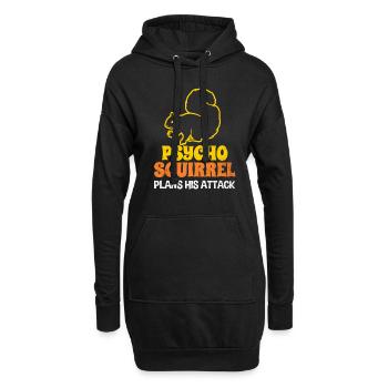 Écureuils - Sweat-shirt à capuche long Femme - noir - Devant