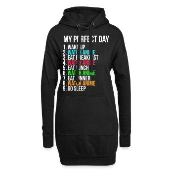 Anime Tag Convention Baka Cosplay Manga Geschenk - Hoodie-Kleid - Schwarz - Vorne