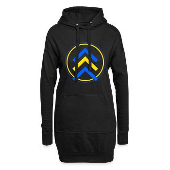 Down Syndrom Chromosom Trisomie 21 Awareness 321 - Hoodie-Kleid - Schwarz - Vorne