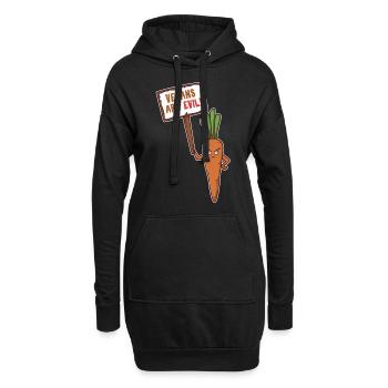 Vegans are Evil - Hoodie-Kleid - Schwarz - Vorne