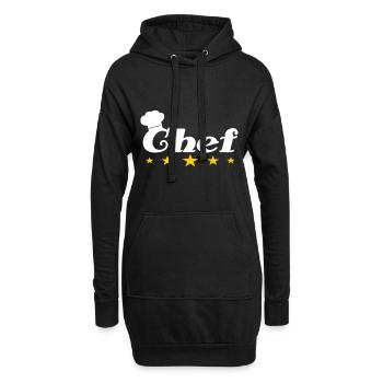 Chef - Sweat-shirt à capuche long Femme - noir - Devant