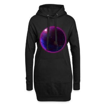 Space Planet Space Space Cadeau - Sweat-shirt à capuche long Femme - noir - Devant