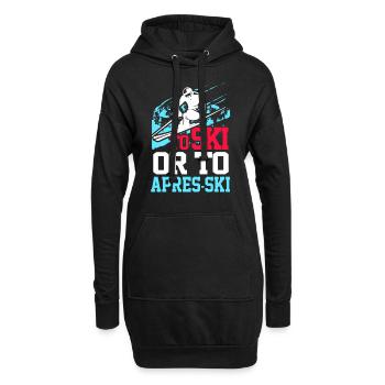 Ski Ski Ski Ski Sportif Hiver Cadeau Ascenseur - Sweat-shirt à capuche long Femme - noir - Devant