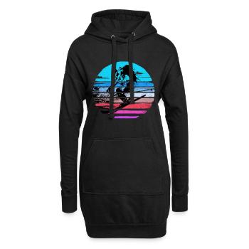 Skifahren Skifahren Skifahren Skifahren Skifahren - Hoodie-Kleid - Schwarz - Vorne