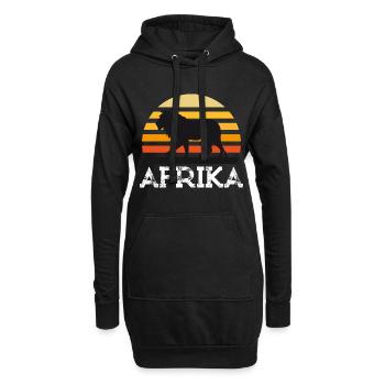 Afrika Löwe Geschenk für Afrikafan - Hoodie-Kleid - Schwarz - Vorne