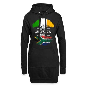 Irlandais cultivé avec des racines sud-africaines - Sweat-shirt à capuche long Femme - noir - Devant