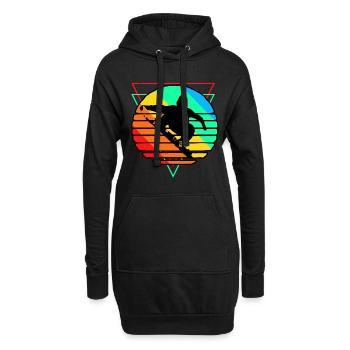 Snowboarding Snowboarder Snowboard Snowboardurlaub - Hoodie-Kleid - Schwarz - Vorne