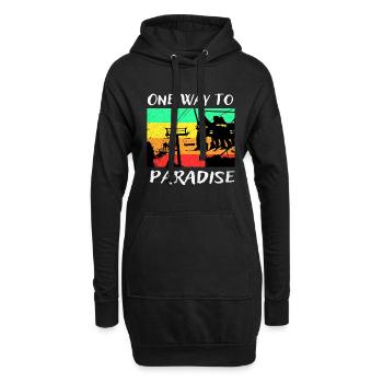 Snowboard - Hoodie-Kleid - Schwarz - Vorne