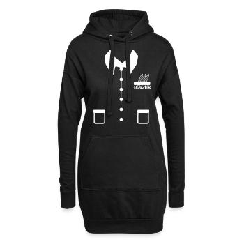 PROFESSEUR TEACHER - Sweat-shirt à capuche long Femme - noir - Devant