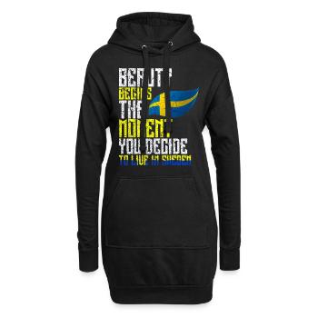 Schweden Wikinger Skandinavien Land Stockholm - Hoodie-Kleid - Schwarz - Vorne