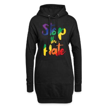 LGBT - Hoodie-Kleid - Schwarz - Vorne