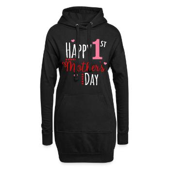 Bonne fête des mères Cadeau fête des mères - Sweat-shirt à capuche long Femme - noir - Devant