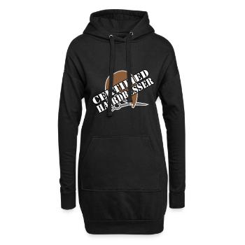 Friseur Frisör Friseurin Frisörin Friseuse - Hoodie-Kleid - Schwarz - Vorne