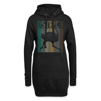 Strauß - Hoodie-Kleid - Schwarz - Vorne