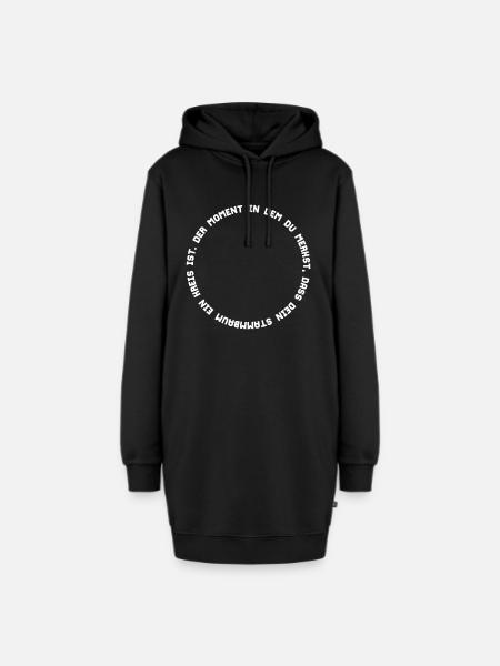 Stammbaum Kreis - Hoodie-Kleid - Schwarz